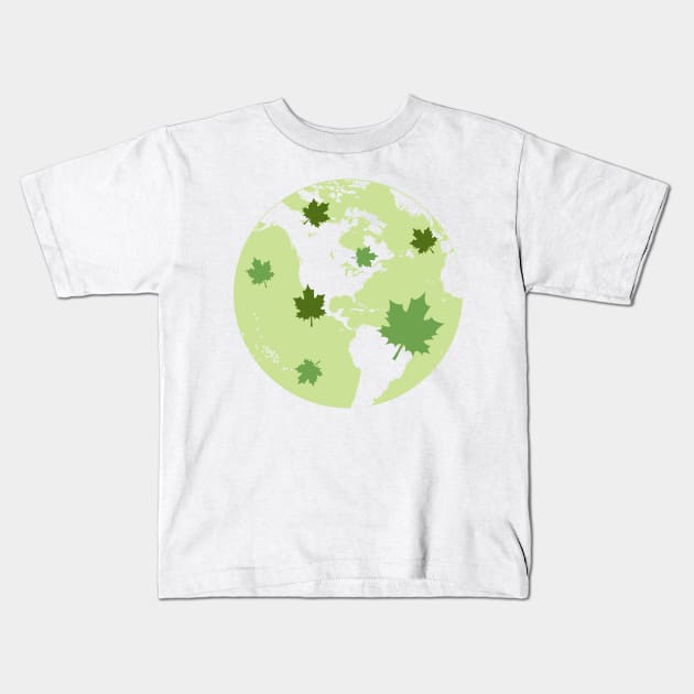 Earth Day Globe Kids T-Shirt by SWON Design